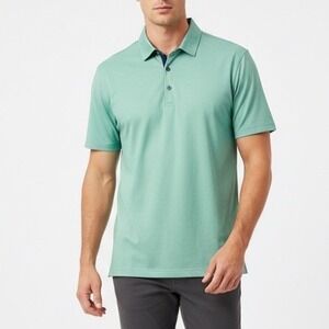 Boston Scott Golf Mens XXL Polo Shirt Green Moisture Wicking UPF50